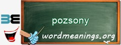 WordMeaning blackboard for pozsony